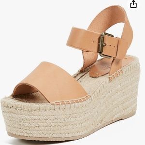 Soludos Minorca platform sandal in nude 3” heel size 10